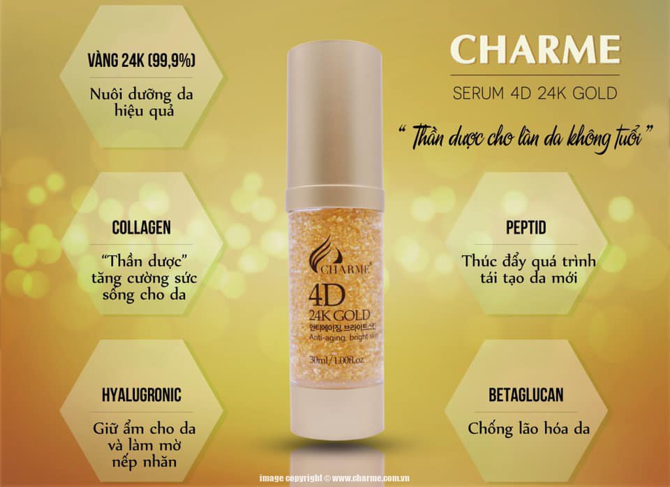 Serum Vàng 24K Hàn Quốc Charme 4D 24K Gold Serum 30ml