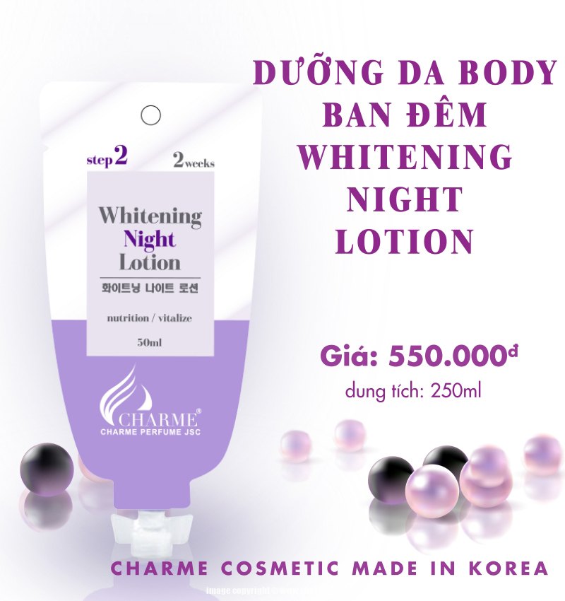 Kem Dưỡng Body Ban Đêm 250ml – Charme Korea