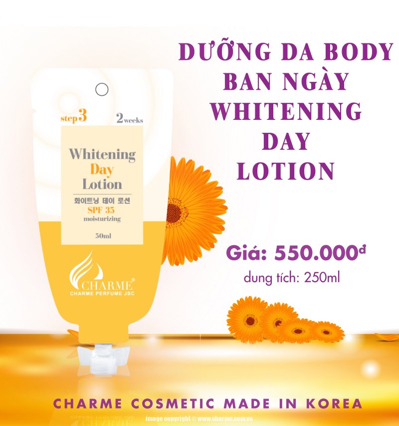 Kem Dưỡng Body Ban Ngày 250ml – Charme Korea