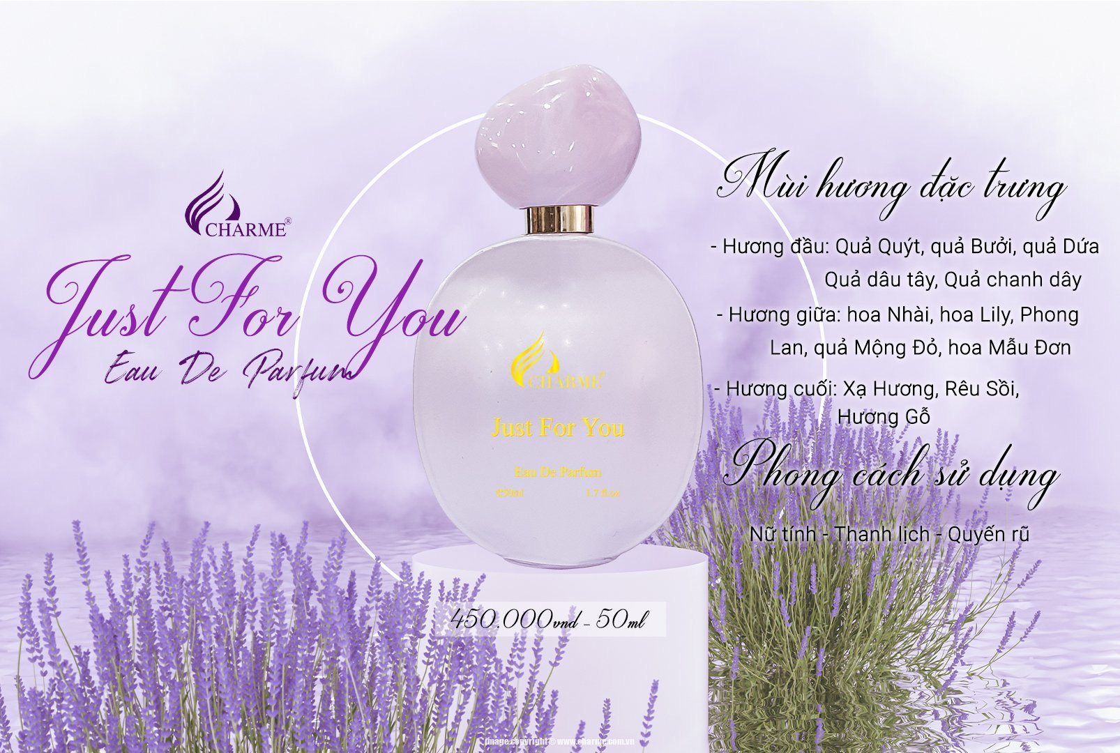 Nước Hoa Nữ Charme Just For You 50ml