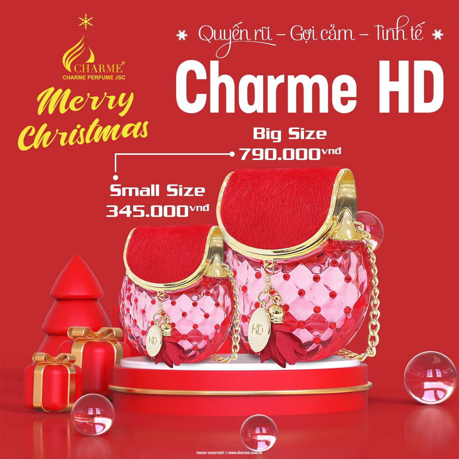 Nước Hoa Nữ Hình Dạng Túi Xách Charme HD 10ml