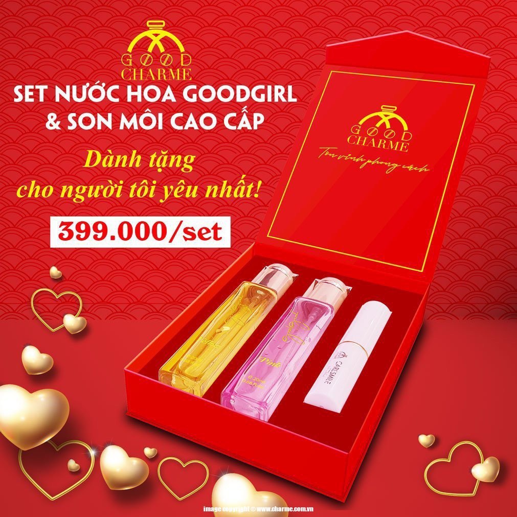 Bộ Gift Set Good Charme 2 Chai Good Girl Perfume 20ml (Pink & Black)