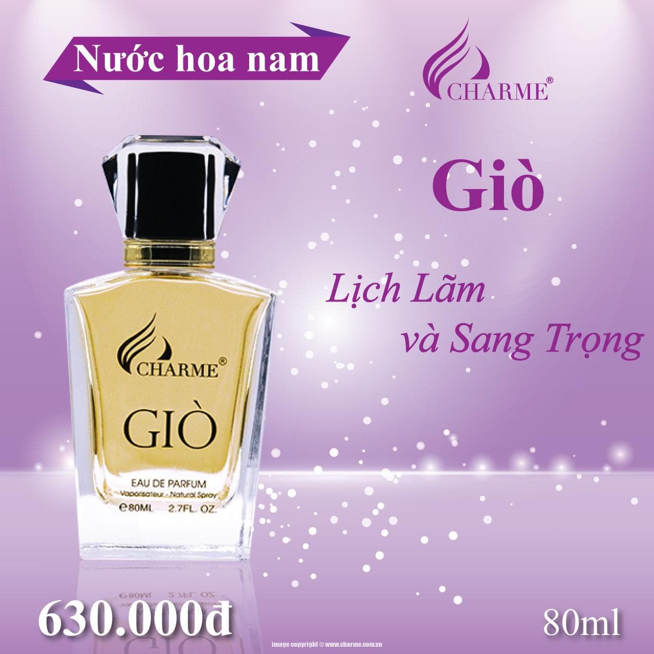 Nước Hoa Nam Charme Giò 80ml