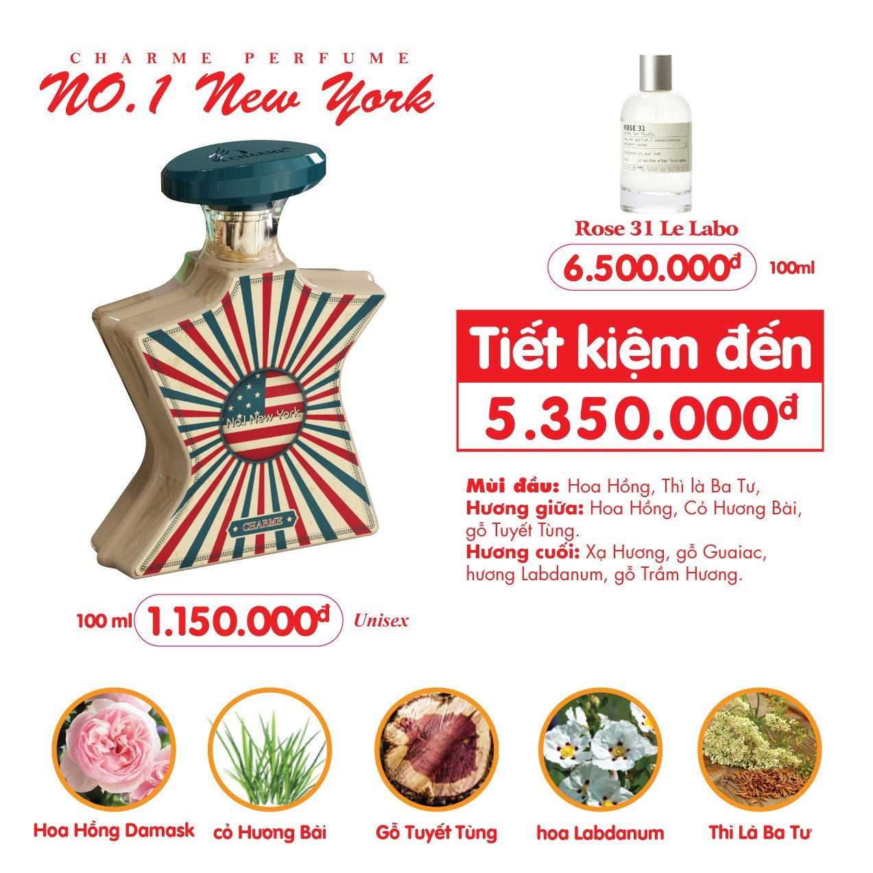 Nước Hoa Charme No.1 New York 100ml