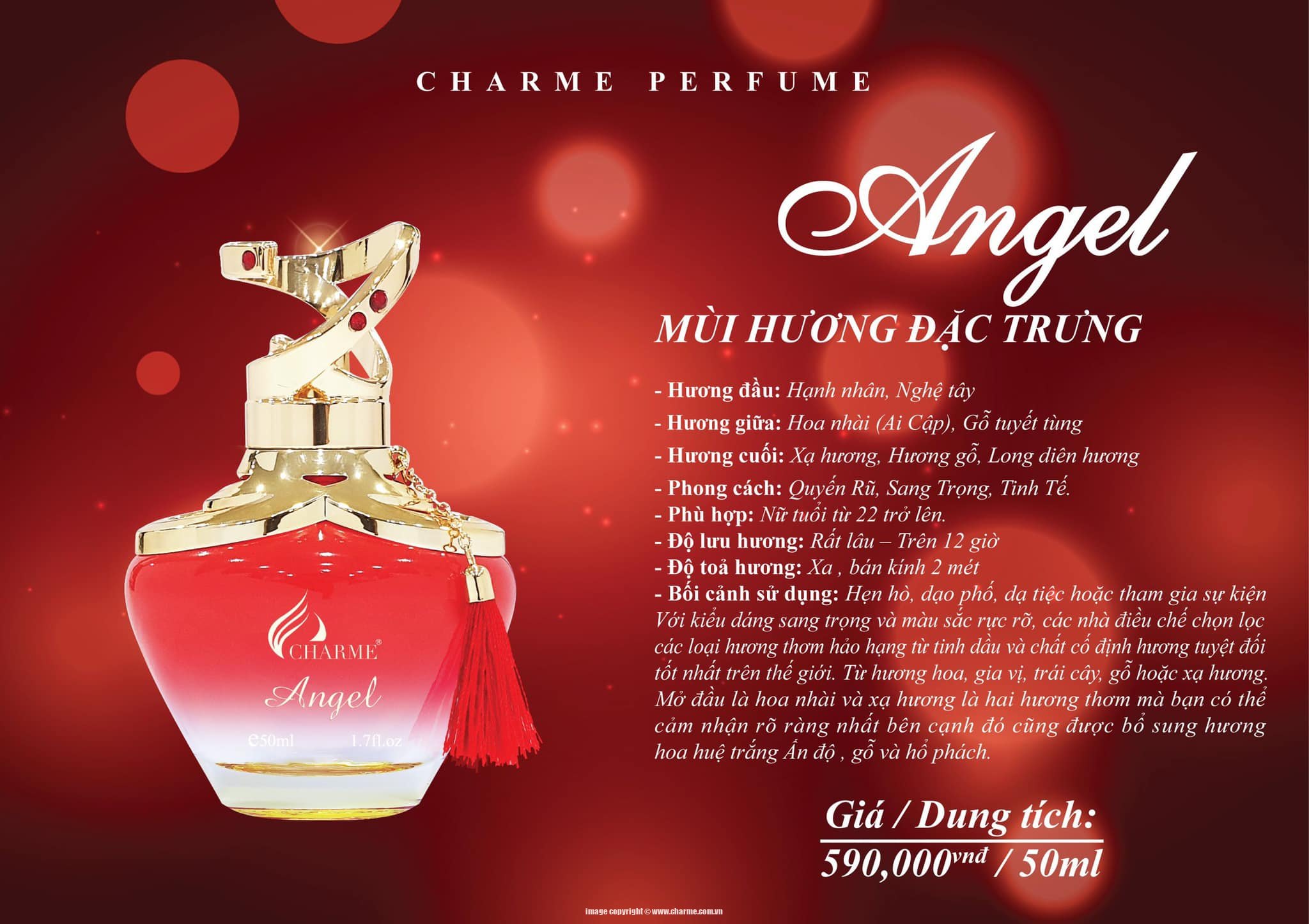 Nước Hoa Nữ Charme Angel 50ml