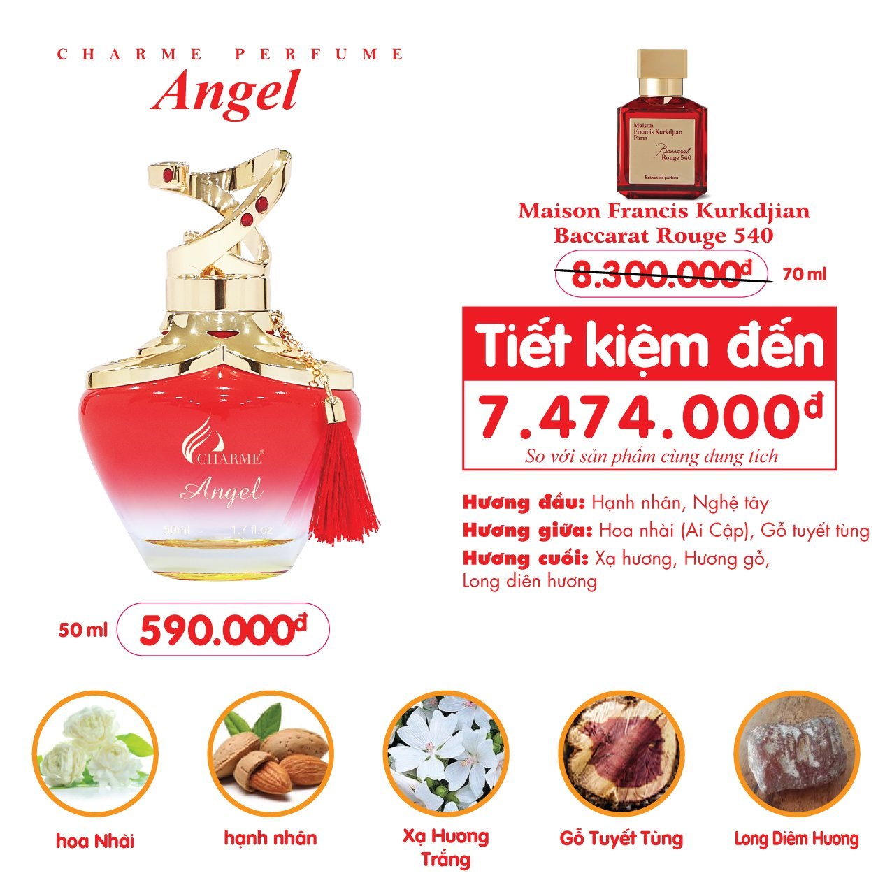 Nước Hoa Nữ Charme Angel 50ml