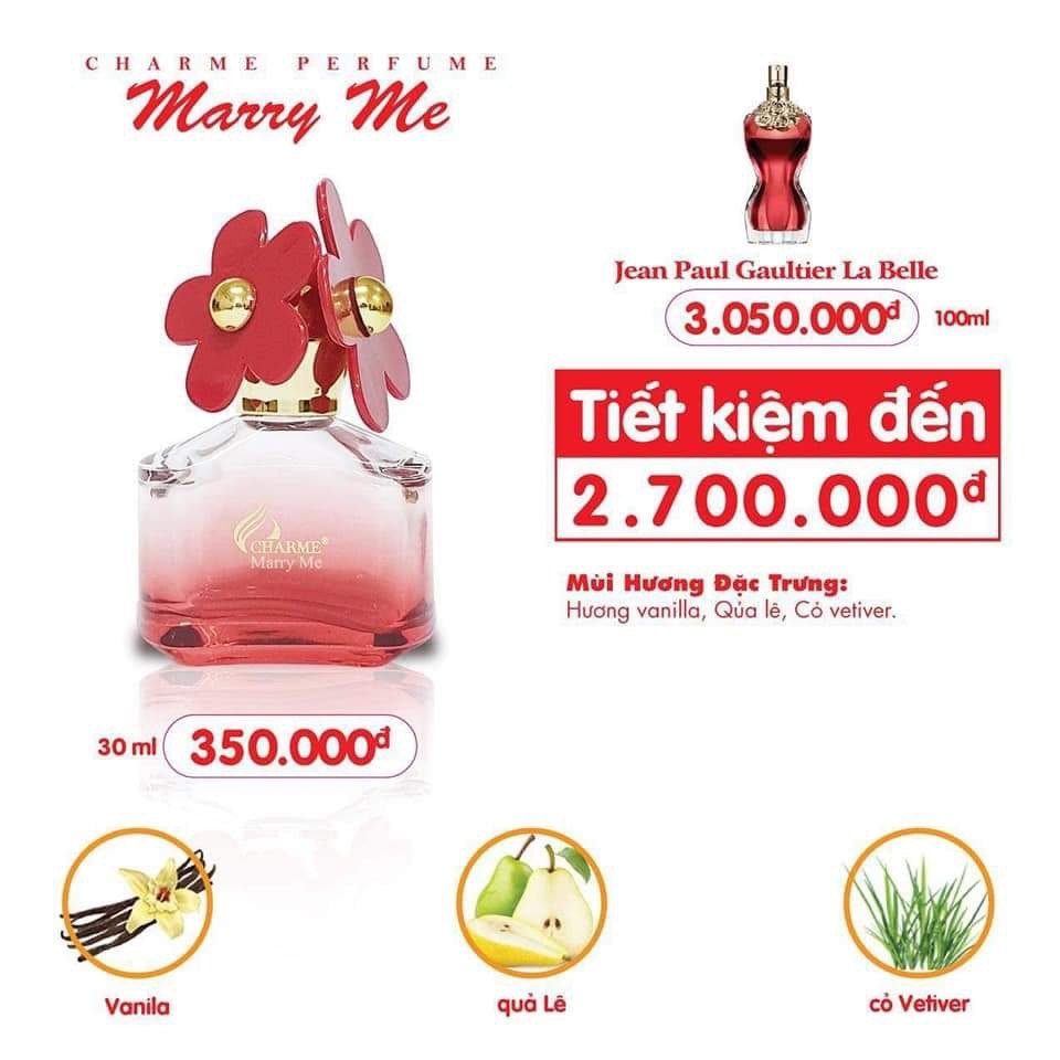 Nước Hoa Nữ Charme Marry Me 30ml