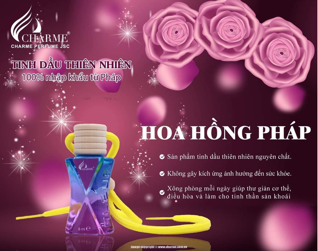 Tinh Dầu Thiên Nhiên Hoa Hồng Pháp Charme