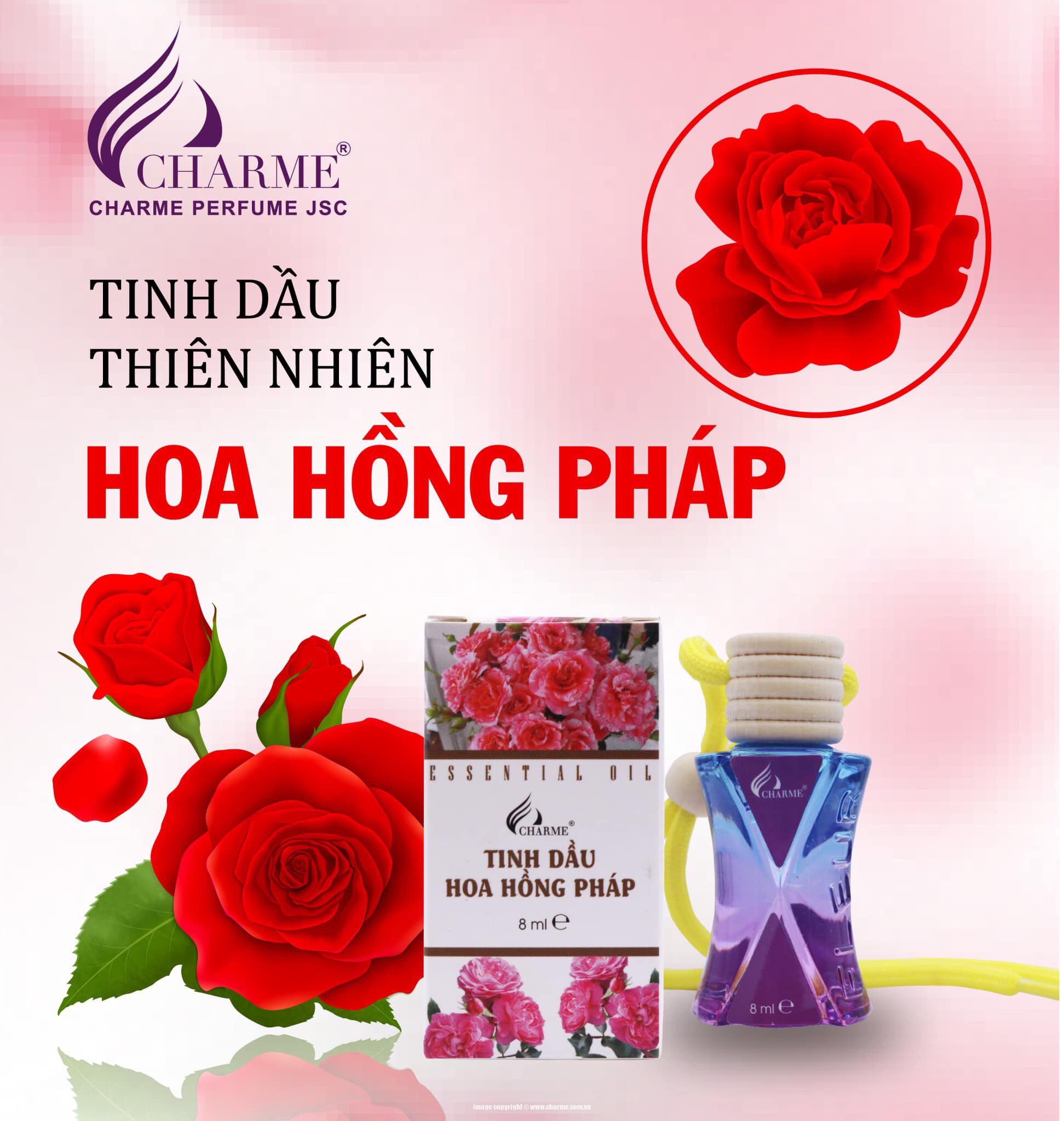 Tinh Dầu Thiên Nhiên Hoa Hồng Pháp Charme